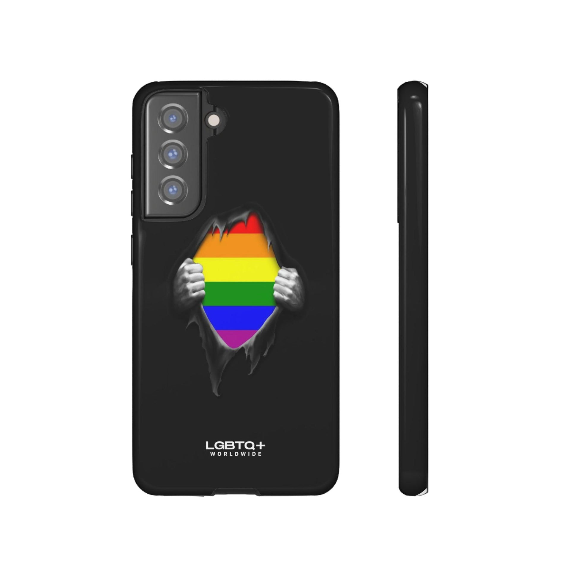 LGBTQWorldwide - ,,SCHWARZES LOCH" Doppelgehäuse Handyhülle Accessories, Glossy, iPhone Cases, Matte, Phone accessory, Phone Cases, Samsung Cases, Thermo, Valentine's Day Picks lgbtq Bekleidung Accessoires unisex Zubehör