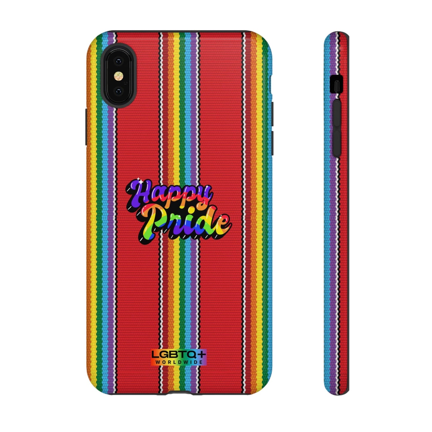 LGBTQWorldwide - ,,HAPPY PRIDE" Doppelgehäuse Handyhülle Accessories, Glossy, iPhone Cases, Matte, Phone accessory, Phone Cases, Samsung Cases, Thermo, Valentine's Day Picks lgbtq Bekleidung Accessoires unisex Zubehör