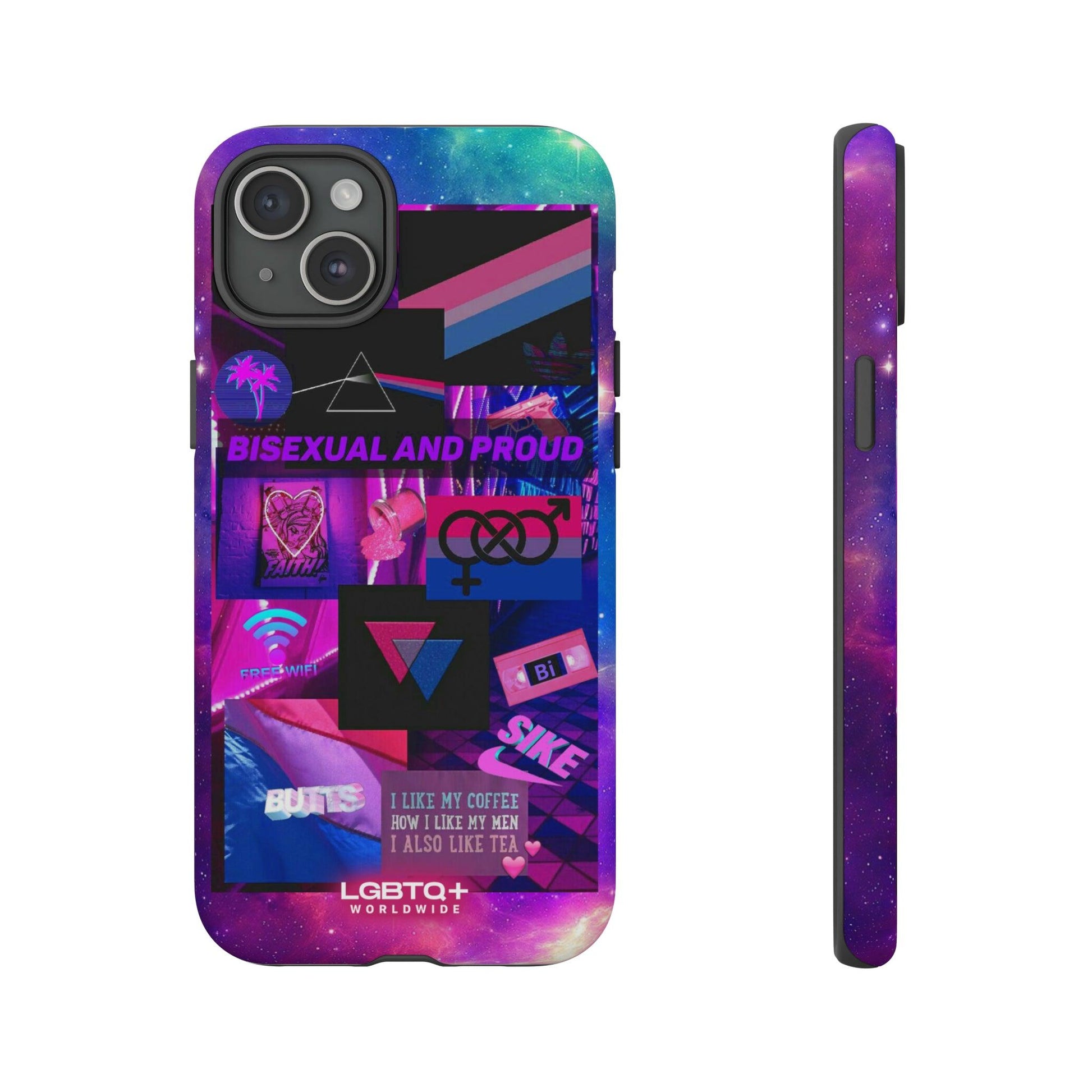 LGBTQWorldwide - ,,BISEXUAL" Doppelgehäuse Handyhülle Accessories, Glossy, iPhone Cases, Matte, Phone accessory, Phone Cases, Samsung Cases, Thermo, Valentine's Day Picks lgbtq Bekleidung Accessoires unisex Zubehör