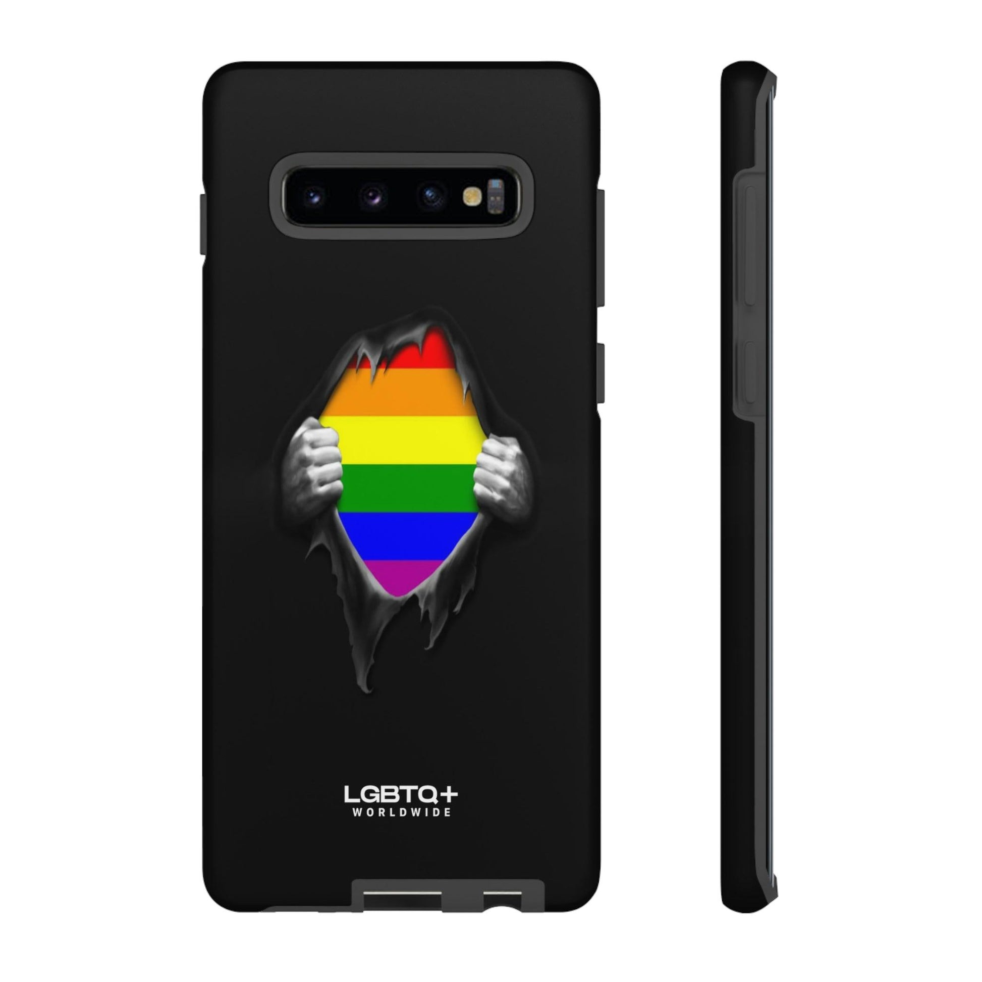 LGBTQWorldwide - ,,SCHWARZES LOCH" Doppelgehäuse Handyhülle Accessories, Glossy, iPhone Cases, Matte, Phone accessory, Phone Cases, Samsung Cases, Thermo, Valentine's Day Picks lgbtq Bekleidung Accessoires unisex Zubehör