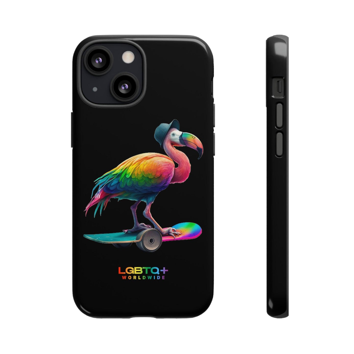 LGBTQWorldwide - ,,FLAMINGO" Doppelgehäuse Handyhülle Accessories, Glossy, iPhone Cases, Matte, Phone accessory, Phone Cases, Samsung Cases, tough, Valentine's Day Picks lgbtq Bekleidung Accessoires unisex Zubehör