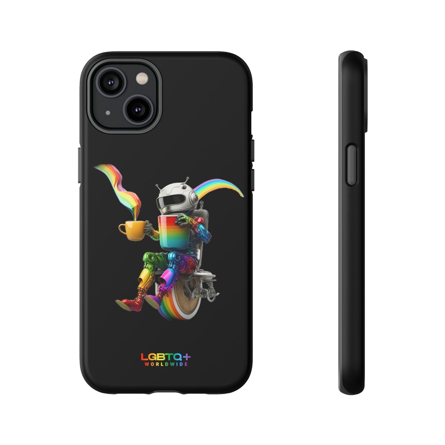 LGBTQWorldwide - ,,LUSTIGER ROBOTER" Doppelgehäuse Handyhülle Accessories, Glossy, iPhone Cases, Matte, Phone accessory, Phone Cases, Samsung Cases, tough, Valentine's Day Picks lgbtq Bekleidung Accessoires unisex Zubehör