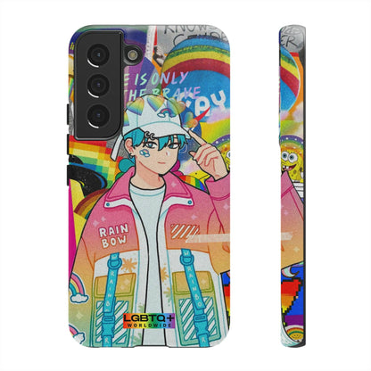 LGBTQWorldwide - ,,REGENBOGEN JUNGE" Doppelgehäuse Handyhülle Accessories, Glossy, iPhone Cases, Matte, Phone accessory, Phone Cases, Samsung Cases, Thermo, Valentine's Day Picks lgbtq Bekleidung Accessoires unisex Zubehör