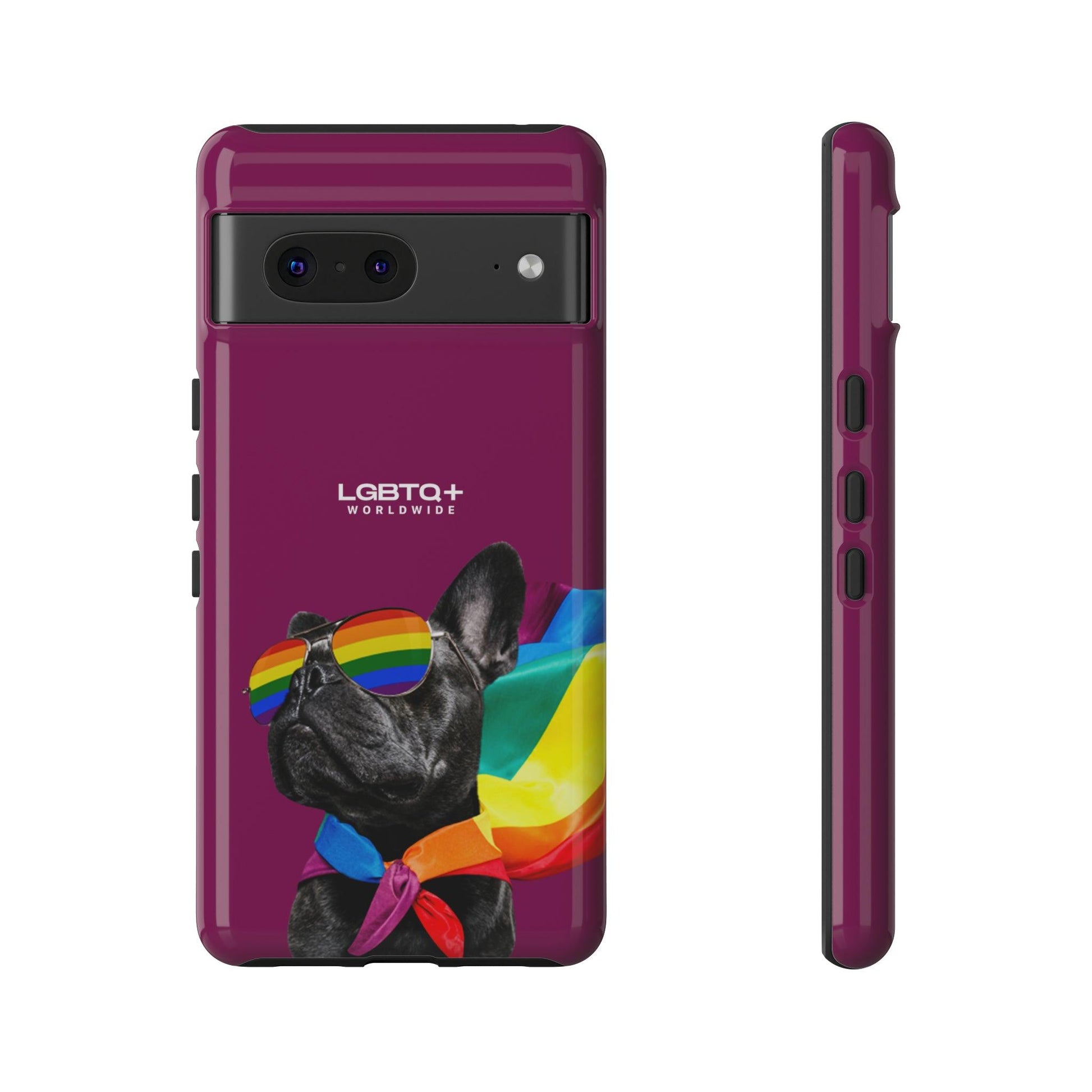 LGBTQWorldwide - ,,GLÜCKLICHER HUND" Doppelgehäuse Handyhülle Accessories, Glossy, iPhone Cases, Matte, Phone accessory, Phone Cases, Samsung Cases, Thermo, Valentine's Day Picks lgbtq Bekleidung Accessoires unisex Zubehör