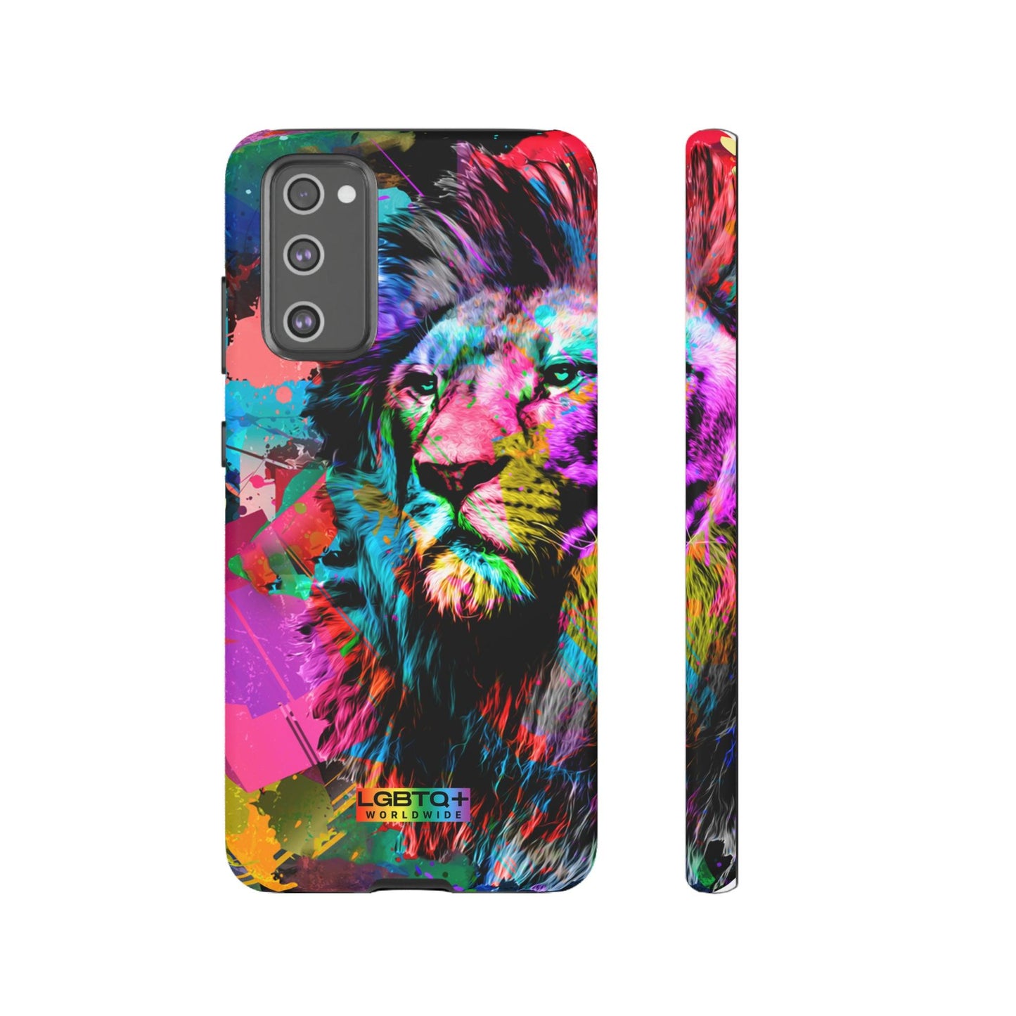 LGBTQWorldwide - ,,STARKER LÖWE" Doppelgehäuse Handyhülle Accessories, Glossy, iPhone Cases, Matte, Phone accessory, Phone Cases, Samsung Cases, Thermo, Valentine's Day Picks lgbtq Bekleidung Accessoires unisex Zubehör