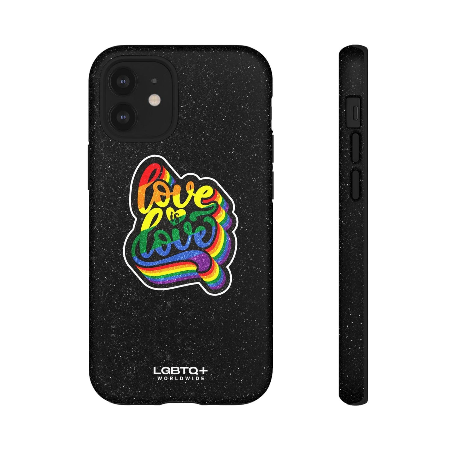 LGBTQWorldwide - ,,LOVE IS LOVE" Doppelgehäuse Handyhülle Accessories, Glossy, iPhone Cases, Matte, Phone accessory, Phone Cases, Samsung Cases, Thermo, Valentine's Day Picks lgbtq Bekleidung Accessoires unisex Zubehör