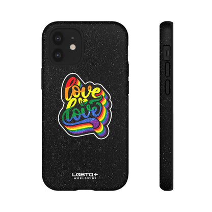 LGBTQWorldwide - ,,LOVE IS LOVE" Doppelgehäuse Handyhülle Accessories, Glossy, iPhone Cases, Matte, Phone accessory, Phone Cases, Samsung Cases, Thermo, Valentine's Day Picks lgbtq Bekleidung Accessoires unisex Zubehör