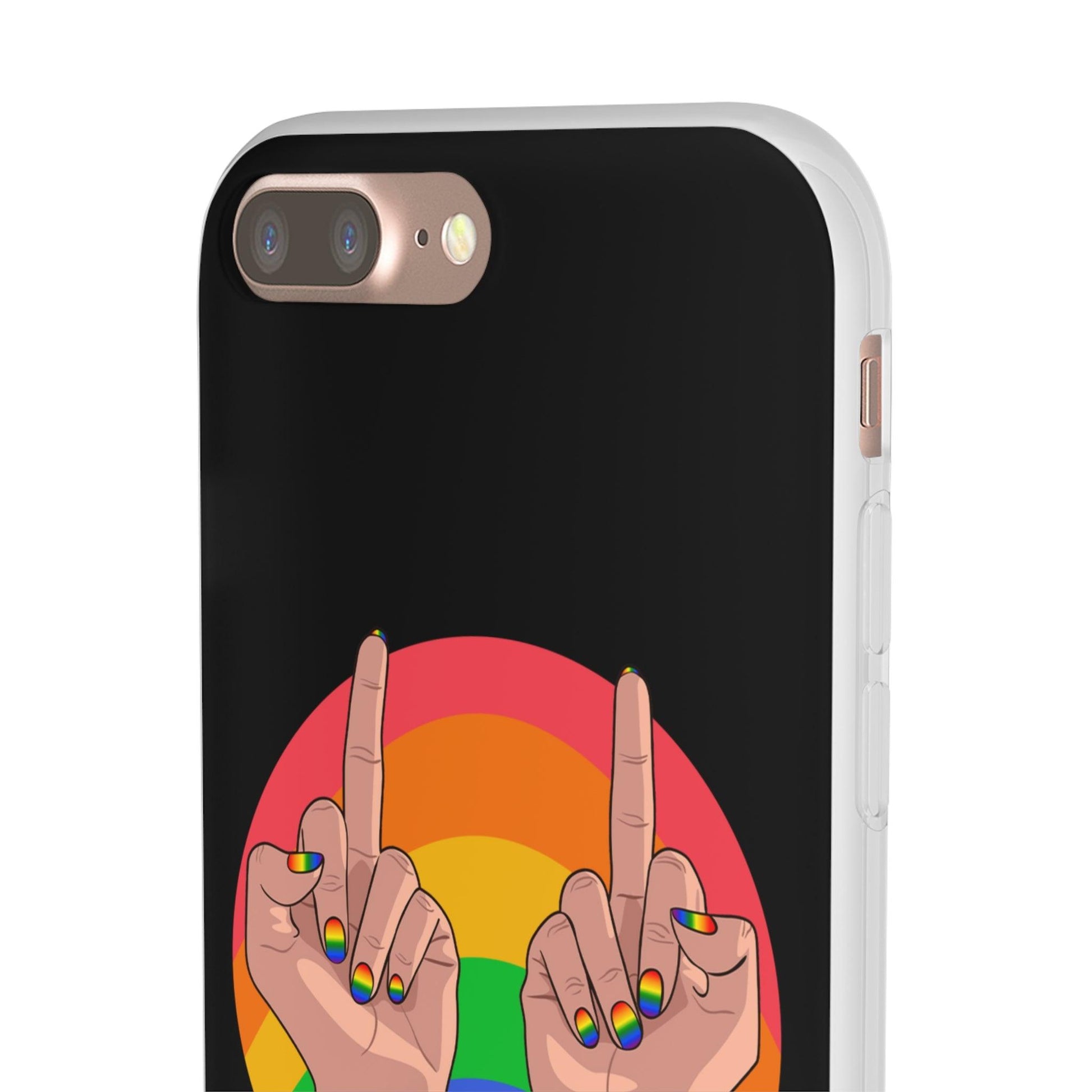 LGBTQWorldwide - ,,GIVE A FUCK" Flexible Handyhülle Accessories, Case, iPhone, iPhone Cases, Phone accessory, Phone Cases, Samsung Cases, silikon, Valentine's Day promotion lgbtq Bekleidung Accessoires unisex Zubehör