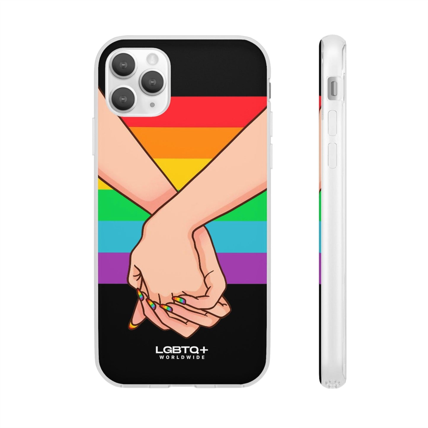 LGBTQWorldwide - ,,TOGETHER PRIDE" Flexible Handyhülle Accessories, Case, iPhone, iPhone Cases, Phone accessory, Phone Cases, Samsung Cases, silikon, Valentine's Day promotion lgbtq Bekleidung Accessoires unisex Zubehör