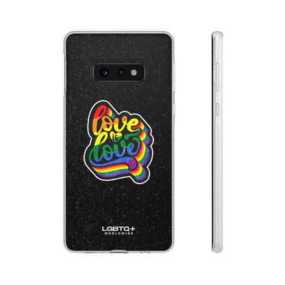 LGBTQWorldwide - ,,LIEBE IST LIEBE" Flexible Handyhülle Accessories, Case, iPhone, iPhone Cases, Phone accessory, Phone Cases, Samsung Cases, Valentine's Day promotion lgbtq Bekleidung Accessoires unisex Zubehör