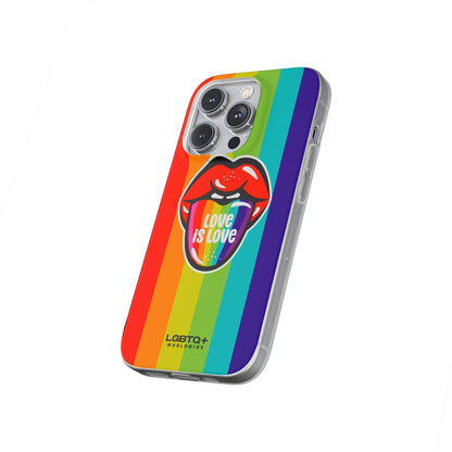 LGBTQWorldwide - ,,LIEBES ZUNGE" Flexible Handyhülle Accessories, Case, iPhone, iPhone Cases, Phone accessory, Phone Cases, Samsung Cases, silikon, Valentine's Day promotion lgbtq Bekleidung Accessoires unisex Zubehör