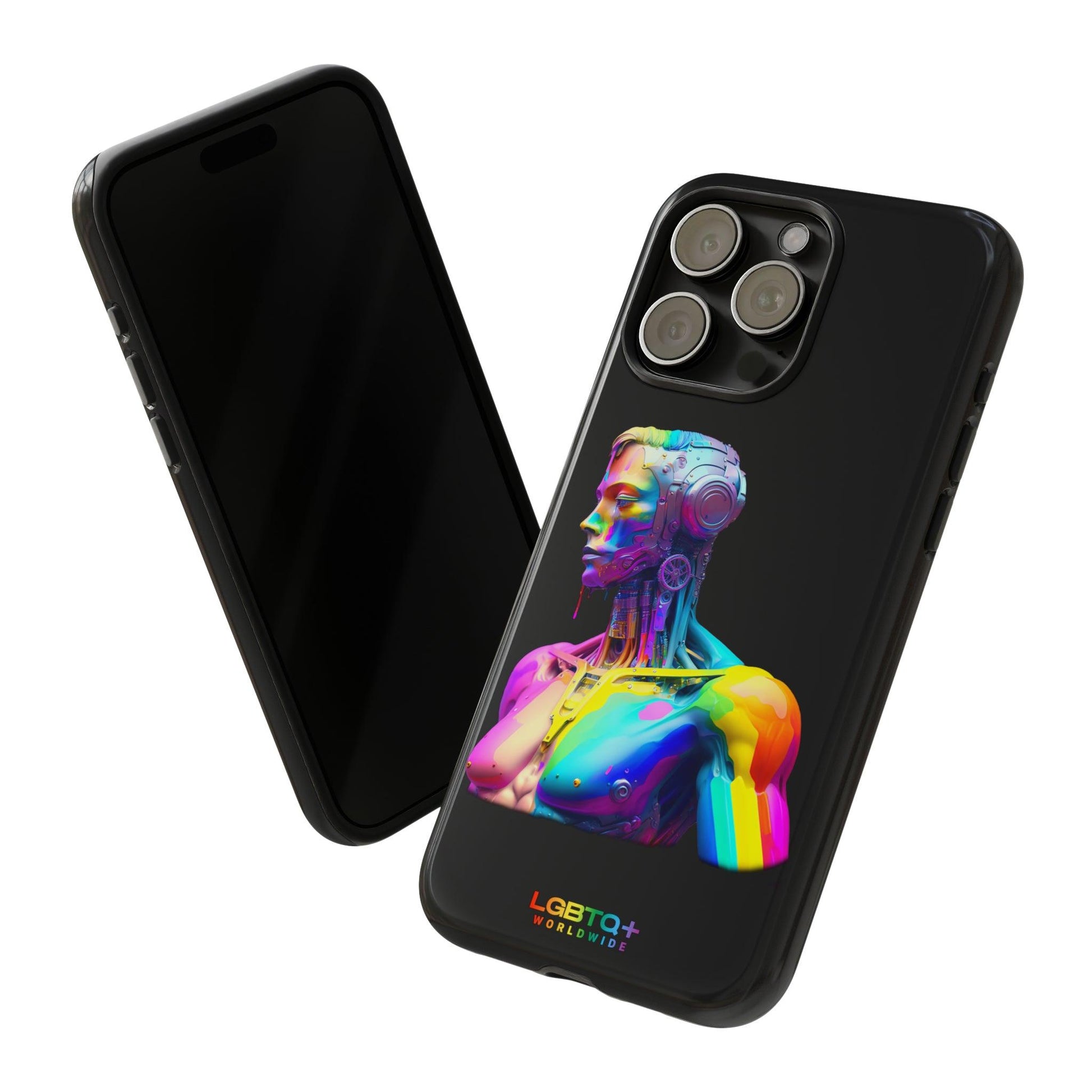 LGBTQWorldwide - ,,ZUKÜNFTIGER ROBOTER" Doppelgehäuse Handyhülle Accessories, Glossy, iPhone Cases, Matte, Phone accessory, Phone Cases, Samsung Cases, tough, Valentine's Day Picks lgbtq Bekleidung Accessoires unisex Zubehör