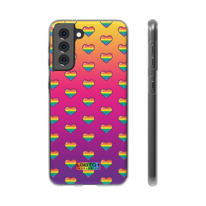 LGBTQWorldwide - ,,HERZEN" Flexible Handyhülle Accessories, Case, iPhone, iPhone Cases, Phone accessory, Phone Cases, Samsung Cases, silikon, Valentine's Day promotion lgbtq Bekleidung Accessoires unisex Zubehör