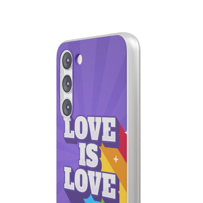 LGBTQWorldwide - ,,LOVE IS LOVE" Flexible Handyhülle Accessories, Case, iPhone, iPhone Cases, Phone accessory, Phone Cases, Samsung Cases, silikon, Valentine's Day promotion lgbtq Bekleidung Accessoires unisex Zubehör