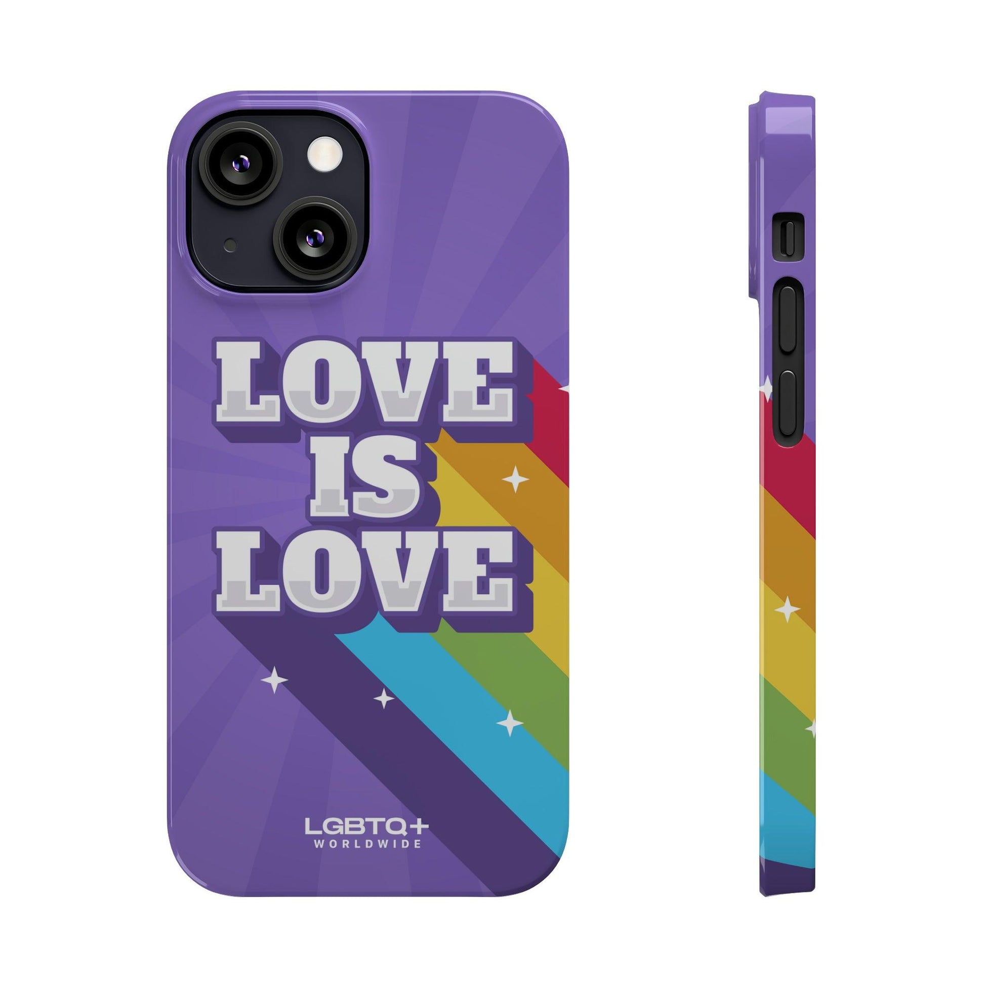 LGBTQWorldwide - ,,LOVE IS LOVE" Handyhülle Accessories, Back-to-School, card, Glossy, iPhone, iPhone Cases, Phone accessory, Phone Cases, Samsung Cases, Slim lgbtq Bekleidung Accessoires unisex Zubehör