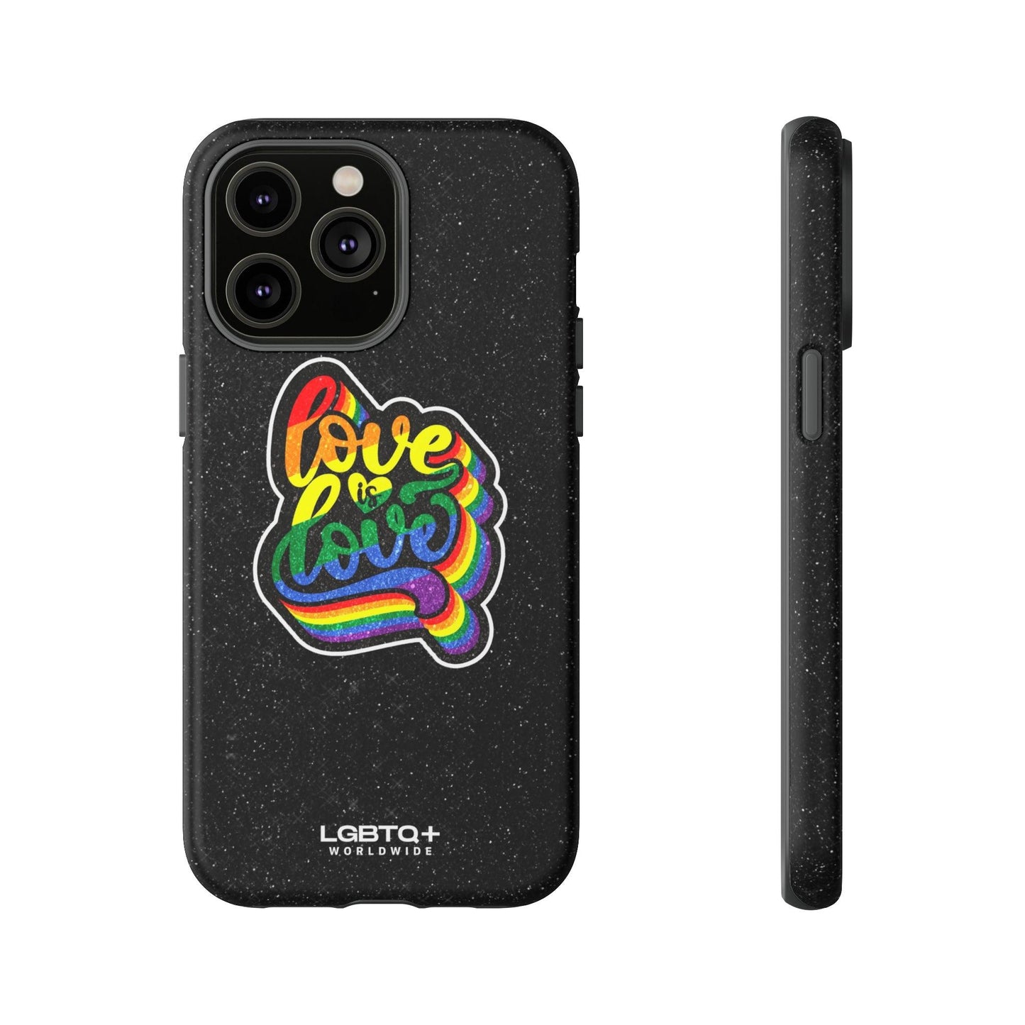 LGBTQWorldwide - ,,LOVE IS LOVE" Doppelgehäuse Handyhülle Accessories, Glossy, iPhone Cases, Matte, Phone accessory, Phone Cases, Samsung Cases, Thermo, Valentine's Day Picks lgbtq Bekleidung Accessoires unisex Zubehör