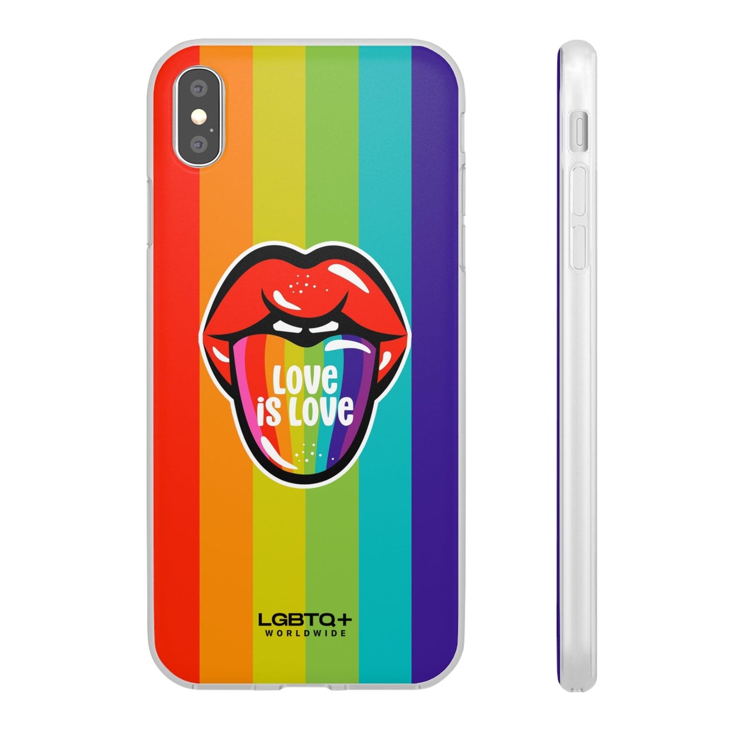 LGBTQWorldwide - ,,LIEBES ZUNGE" Flexible Handyhülle Accessories, Case, iPhone, iPhone Cases, Phone accessory, Phone Cases, Samsung Cases, silikon, Valentine's Day promotion lgbtq Bekleidung Accessoires unisex Zubehör