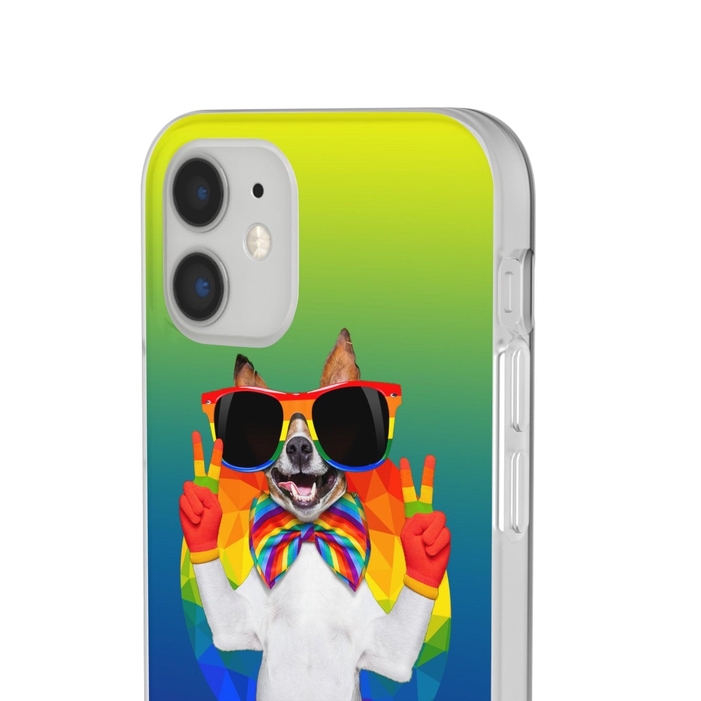 LGBTQWorldwide - ,,GLÜCKLICHER HUND" Flexible Handyhülle Accessories, Case, iPhone, iPhone Cases, Phone accessory, Phone Cases, Samsung Cases, silikon, Valentine's Day promotion lgbtq Bekleidung Accessoires unisex Zubehör