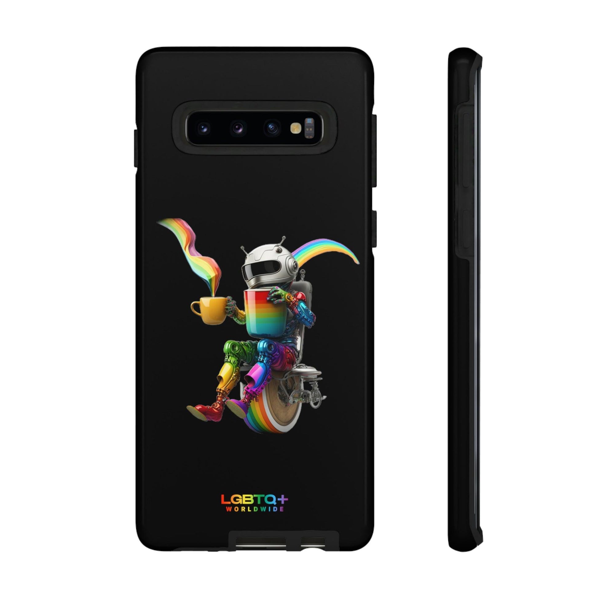 LGBTQWorldwide - ,,LUSTIGER ROBOTER" Doppelgehäuse Handyhülle Accessories, Glossy, iPhone Cases, Matte, Phone accessory, Phone Cases, Samsung Cases, tough, Valentine's Day Picks lgbtq Bekleidung Accessoires unisex Zubehör