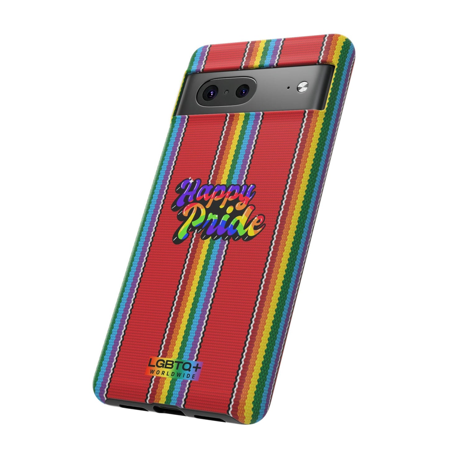 LGBTQWorldwide - ,,HAPPY PRIDE" Doppelgehäuse Handyhülle Accessories, Glossy, iPhone Cases, Matte, Phone accessory, Phone Cases, Samsung Cases, Thermo, Valentine's Day Picks lgbtq Bekleidung Accessoires unisex Zubehör