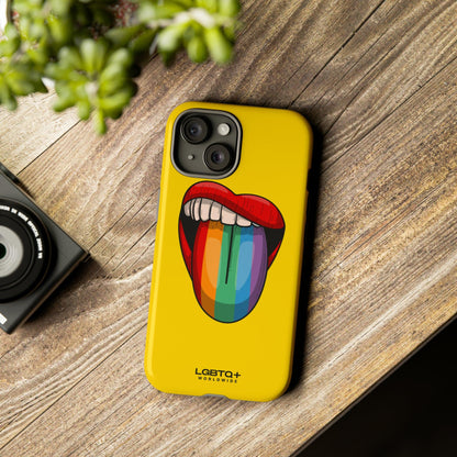 LGBTQWorldwide - ,,ZUNGE" Doppelgehäuse Handyhülle Accessories, Glossy, iPhone Cases, Matte, Phone accessory, Phone Cases, Samsung Cases, Thermo, Valentine's Day Picks lgbtq Bekleidung Accessoires unisex Zubehör