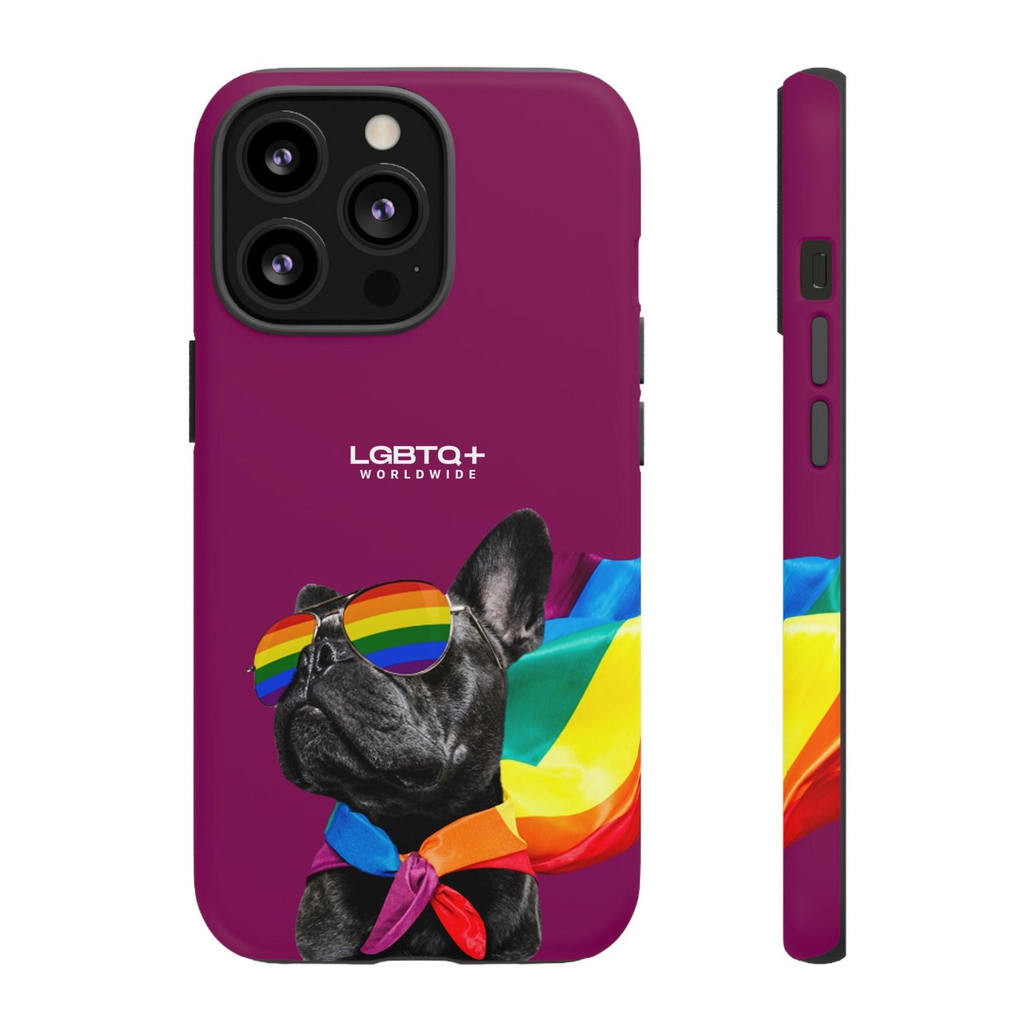 LGBTQWorldwide - ,,GLÜCKLICHER HUND" Doppelgehäuse Handyhülle Accessories, Glossy, iPhone Cases, Matte, Phone accessory, Phone Cases, Samsung Cases, Thermo, Valentine's Day Picks lgbtq Bekleidung Accessoires unisex Zubehör