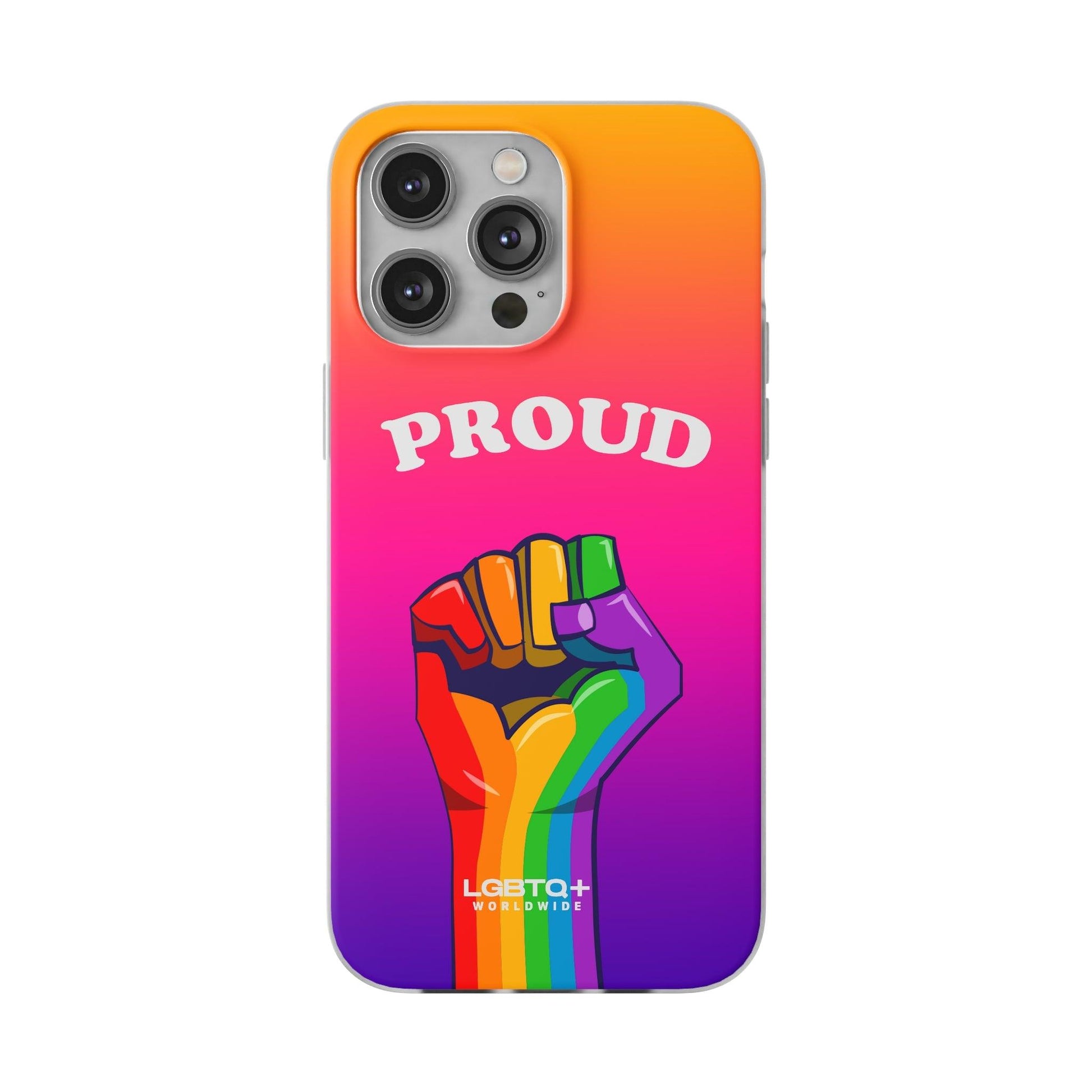 LGBTQWorldwide - ,,GLÜCKLICH" Flexible Handyhülle Accessories, Case, iPhone, iPhone Cases, Phone accessory, Phone Cases, Samsung Cases, silikon, Valentine's Day promotion lgbtq Bekleidung Accessoires unisex Zubehör