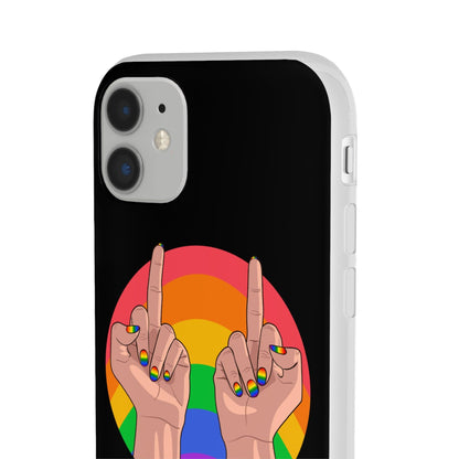 LGBTQWorldwide - ,,GIVE A FUCK" Flexible Handyhülle Accessories, Case, iPhone, iPhone Cases, Phone accessory, Phone Cases, Samsung Cases, silikon, Valentine's Day promotion lgbtq Bekleidung Accessoires unisex Zubehör