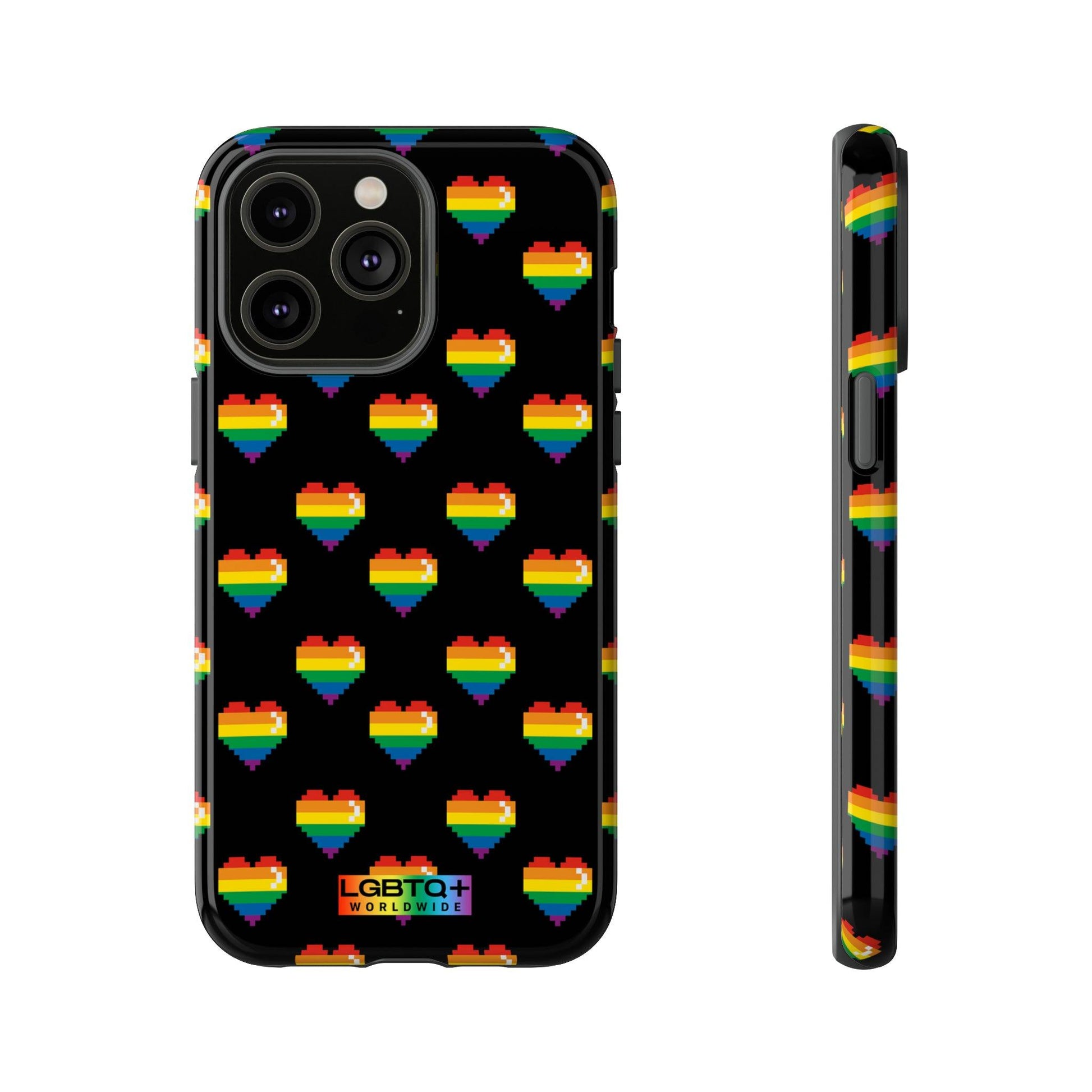 LGBTQWorldwide - ,,COMIC HERZEN" Doppelgehäuse Handyhülle Accessories, Glossy, iPhone Cases, Matte, Phone accessory, Phone Cases, Samsung Cases, Thermo, Valentine's Day Picks lgbtq Bekleidung Accessoires unisex Zubehör