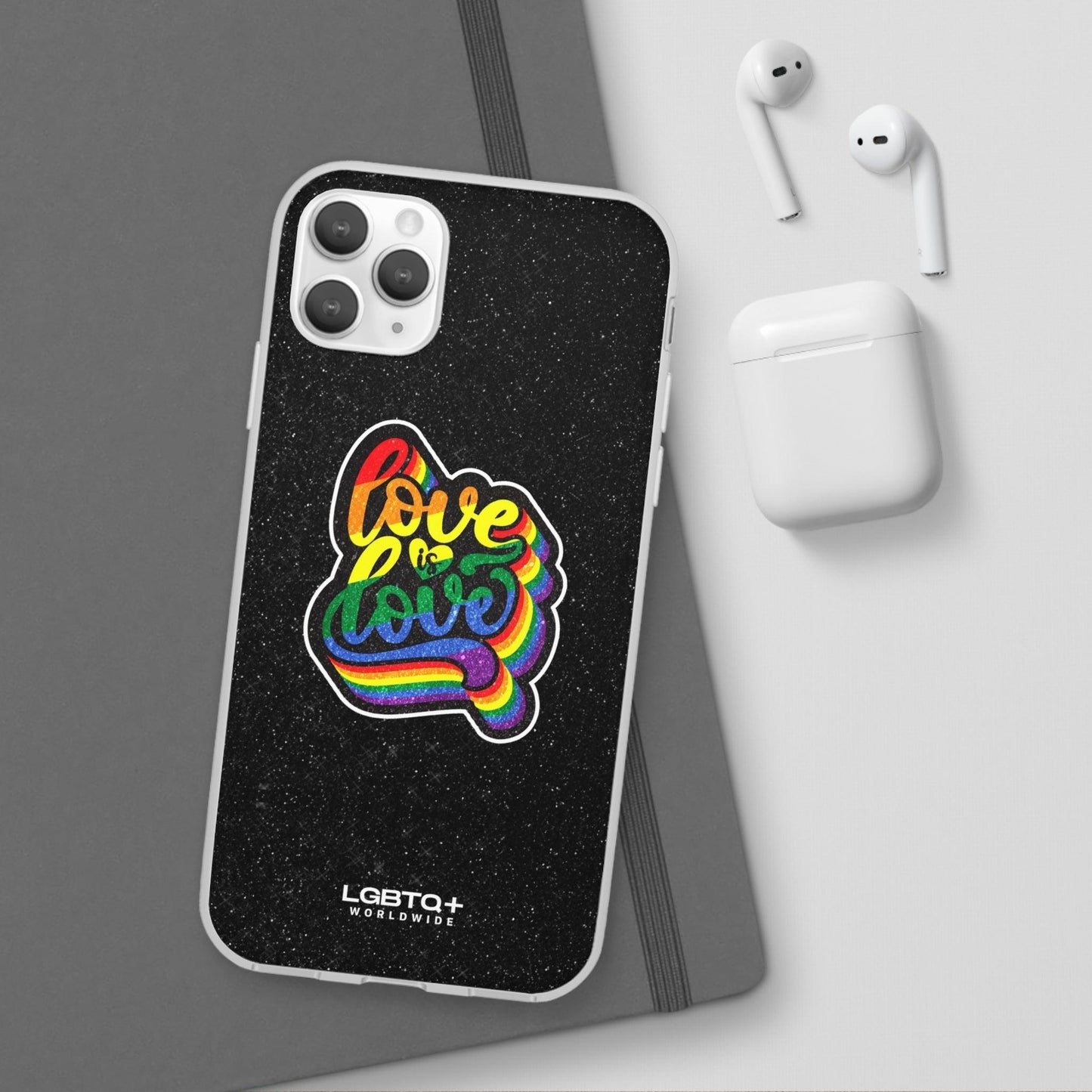 LGBTQWorldwide - ,,LIEBE IST LIEBE" Flexible Handyhülle Accessories, Case, iPhone, iPhone Cases, Phone accessory, Phone Cases, Samsung Cases, Valentine's Day promotion lgbtq Bekleidung Accessoires unisex Zubehör