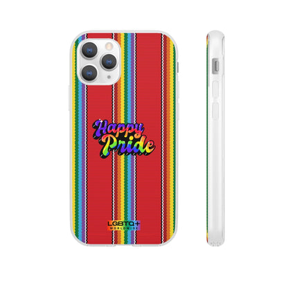 LGBTQWorldwide - ,,HAPPY PRIDE" Flexible Handyhülle Accessories, Case, iPhone, iPhone Cases, Phone accessory, Phone Cases, Samsung Cases, silikon, Valentine's Day promotion lgbtq Bekleidung Accessoires unisex Zubehör