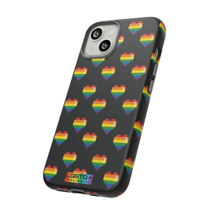 LGBTQWorldwide - ,,COMIC HERZEN" Doppelgehäuse Handyhülle Accessories, Glossy, iPhone Cases, Matte, Phone accessory, Phone Cases, Samsung Cases, Thermo, Valentine's Day Picks lgbtq Bekleidung Accessoires unisex Zubehör