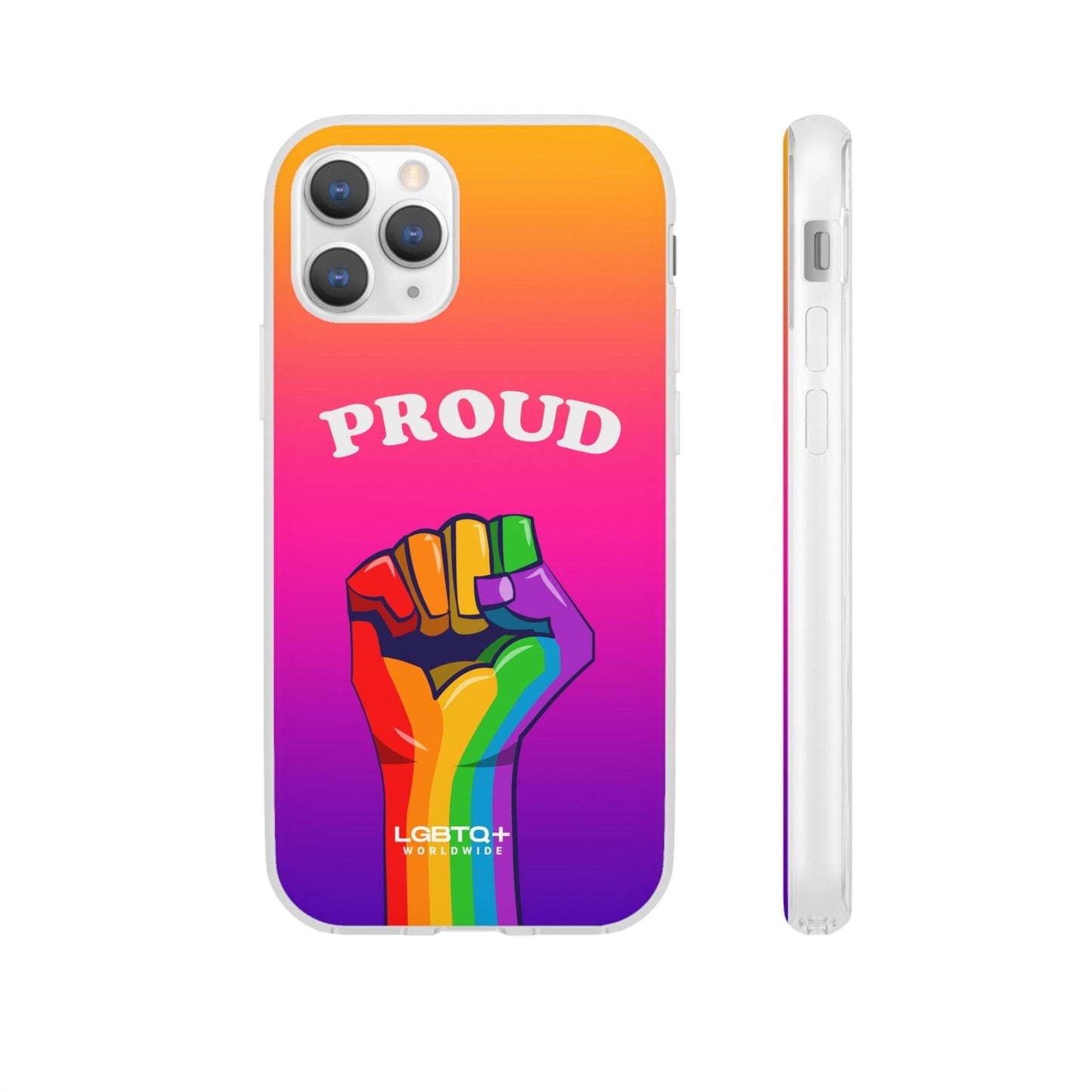 LGBTQWorldwide - ,,GLÜCKLICH" Flexible Handyhülle Accessories, Case, iPhone, iPhone Cases, Phone accessory, Phone Cases, Samsung Cases, silikon, Valentine's Day promotion lgbtq Bekleidung Accessoires unisex Zubehör