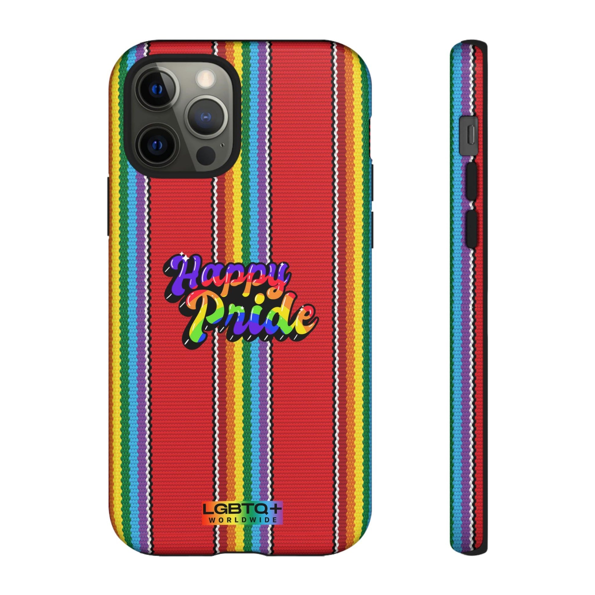 LGBTQWorldwide - ,,HAPPY PRIDE" Doppelgehäuse Handyhülle Accessories, Glossy, iPhone Cases, Matte, Phone accessory, Phone Cases, Samsung Cases, Thermo, Valentine's Day Picks lgbtq Bekleidung Accessoires unisex Zubehör