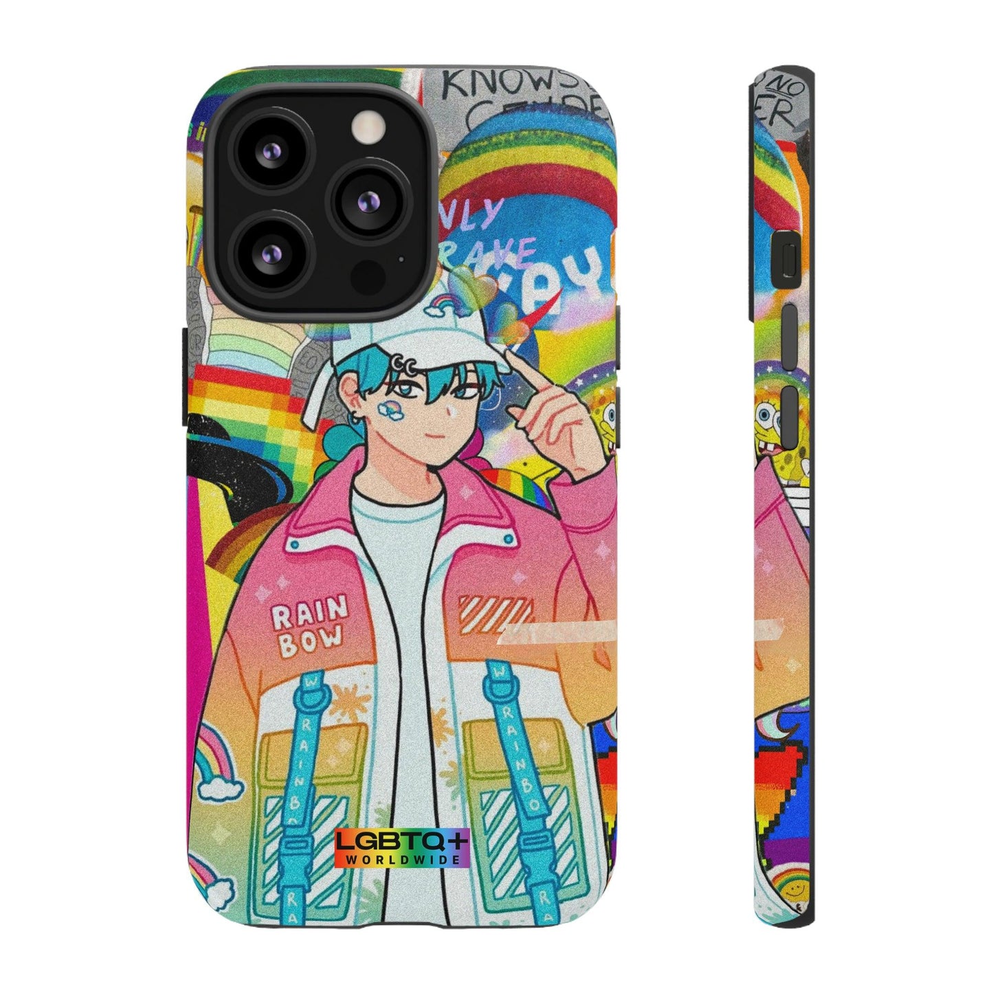 LGBTQWorldwide - ,,REGENBOGEN JUNGE" Doppelgehäuse Handyhülle Accessories, Glossy, iPhone Cases, Matte, Phone accessory, Phone Cases, Samsung Cases, Thermo, Valentine's Day Picks lgbtq Bekleidung Accessoires unisex Zubehör