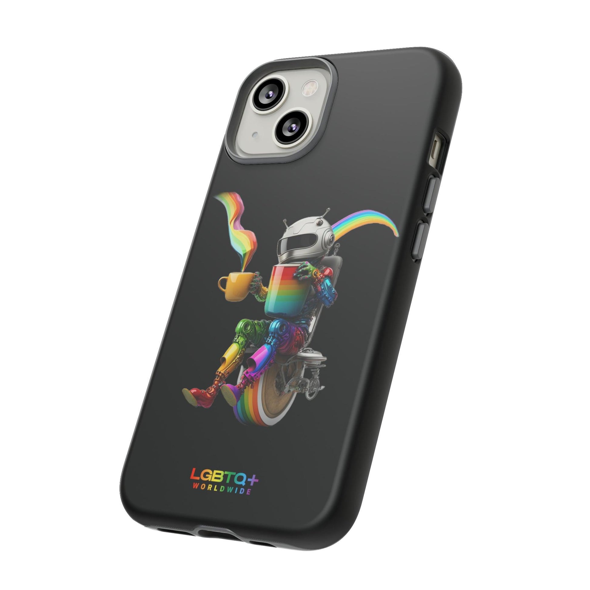 LGBTQWorldwide - ,,LUSTIGER ROBOTER" Doppelgehäuse Handyhülle Accessories, Glossy, iPhone Cases, Matte, Phone accessory, Phone Cases, Samsung Cases, tough, Valentine's Day Picks lgbtq Bekleidung Accessoires unisex Zubehör