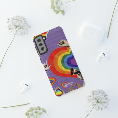 LGBTQWorldwide - ,,REGENBOGEN HERZ" Doppelgehäuse Handyhülle Accessories, Glossy, iPhone Cases, Matte, Phone accessory, Phone Cases, Samsung Cases, Thermo, Valentine's Day Picks lgbtq Bekleidung Accessoires unisex Zubehör