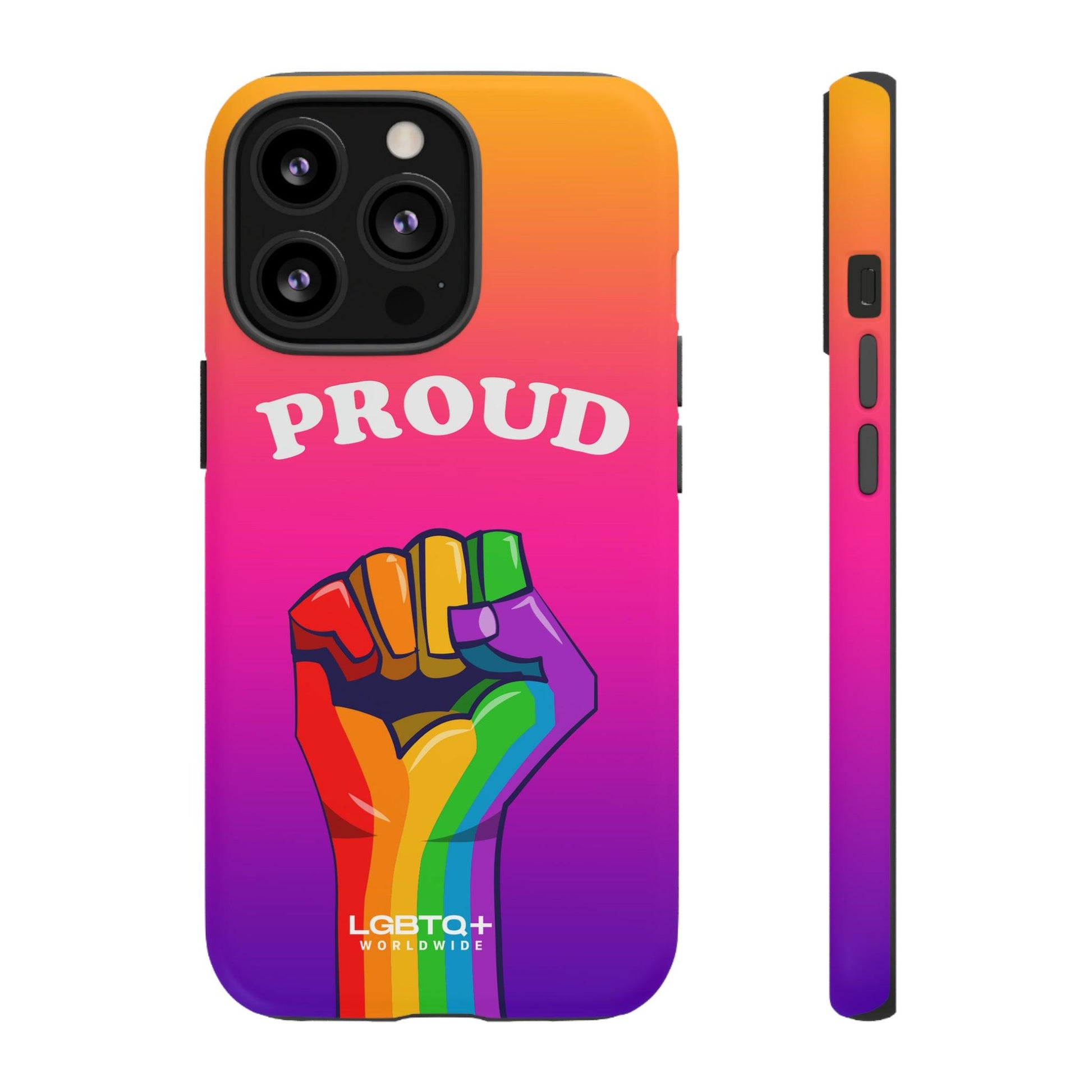 LGBTQWorldwide - ,,GLÜCKLICH" Doppelgehäuse Handyhülle Accessories, Glossy, iPhone Cases, Matte, Phone accessory, Phone Cases, Samsung Cases, Thermo, Valentine's Day Picks lgbtq Bekleidung Accessoires unisex Zubehör