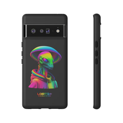 LGBTQWorldwide - ,,GLÜCKLICHES ALIEN" Doppelgehäuse Handyhülle Accessories, Glossy, iPhone Cases, Matte, Phone accessory, Phone Cases, Samsung Cases, tough, Valentine's Day Picks lgbtq Bekleidung Accessoires unisex Zubehör