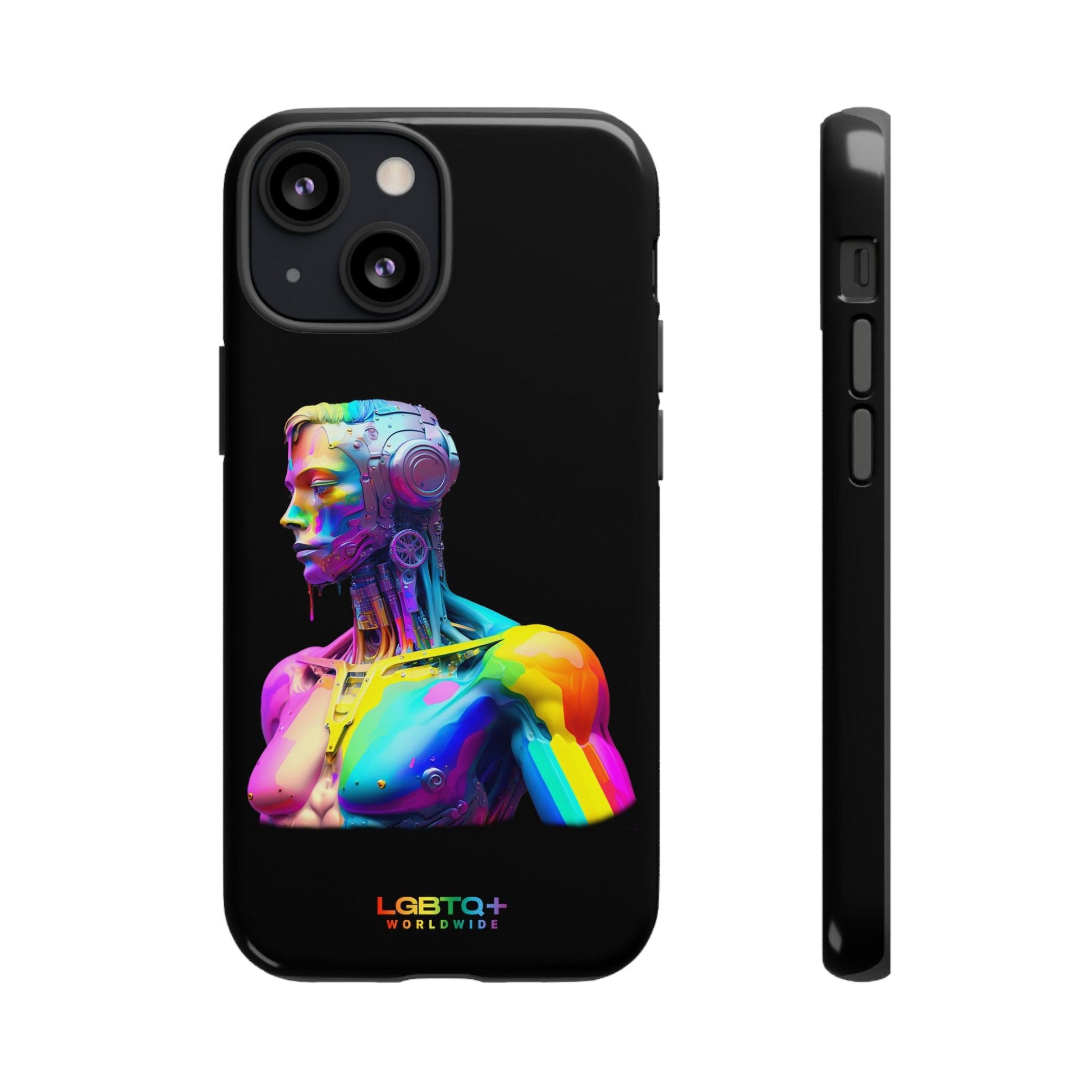 LGBTQWorldwide - ,,ZUKÜNFTIGER ROBOTER" Doppelgehäuse Handyhülle Accessories, Glossy, iPhone Cases, Matte, Phone accessory, Phone Cases, Samsung Cases, tough, Valentine's Day Picks lgbtq Bekleidung Accessoires unisex Zubehör