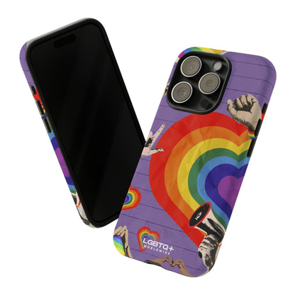 LGBTQWorldwide - ,,REGENBOGEN HERZ" Doppelgehäuse Handyhülle Accessories, Glossy, iPhone Cases, Matte, Phone accessory, Phone Cases, Samsung Cases, Thermo, Valentine's Day Picks lgbtq Bekleidung Accessoires unisex Zubehör