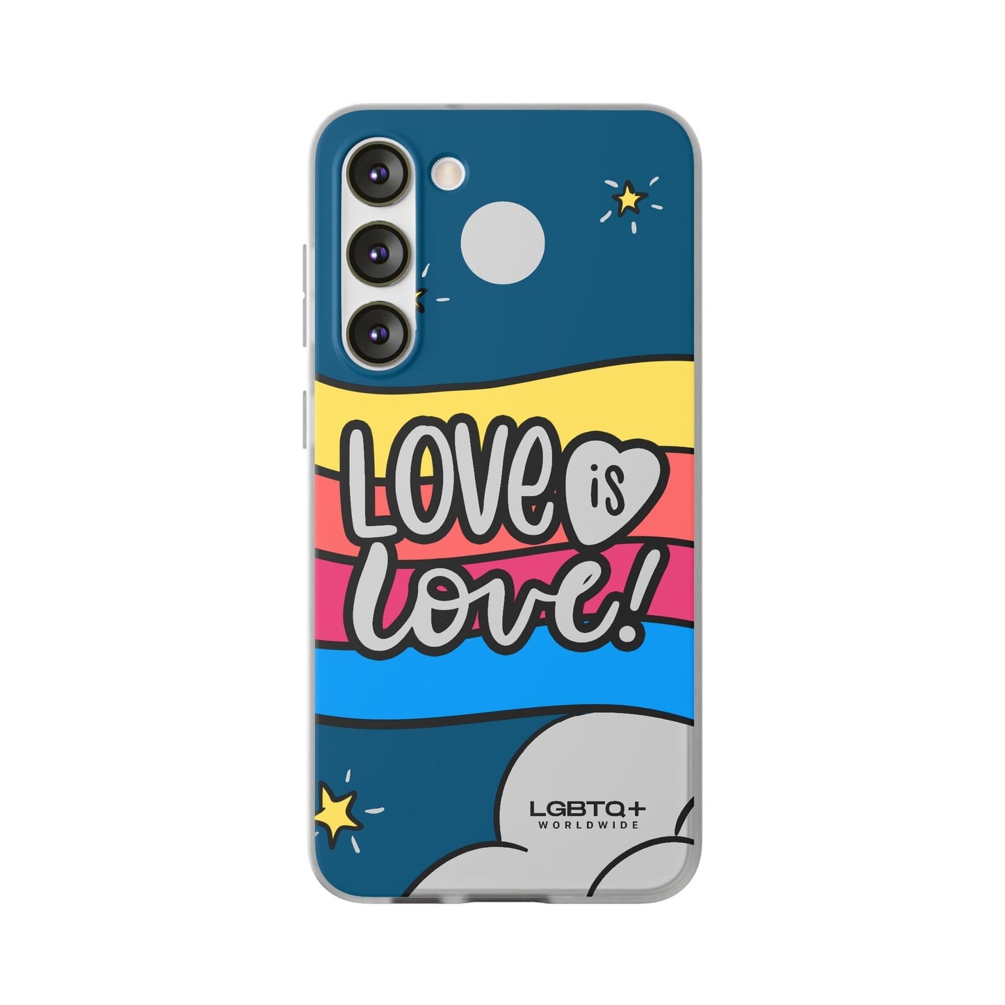 LGBTQWorldwide - ,,LIEBES WOLKE" Flexible Handyhülle Accessories, Case, iPhone, iPhone Cases, Phone accessory, Phone Cases, Samsung Cases, silikon, Valentine's Day promotion lgbtq Bekleidung Accessoires unisex Zubehör