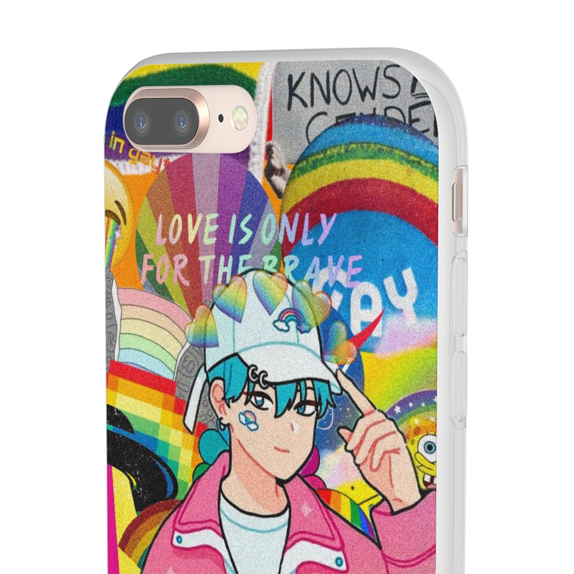 LGBTQWorldwide - ,,REGENBOGEN JUNGE" Flexible Handyhülle Accessories, Case, iPhone, iPhone Cases, Phone accessory, Phone Cases, Samsung Cases, silikon, Valentine's Day promotion lgbtq Bekleidung Accessoires unisex Zubehör