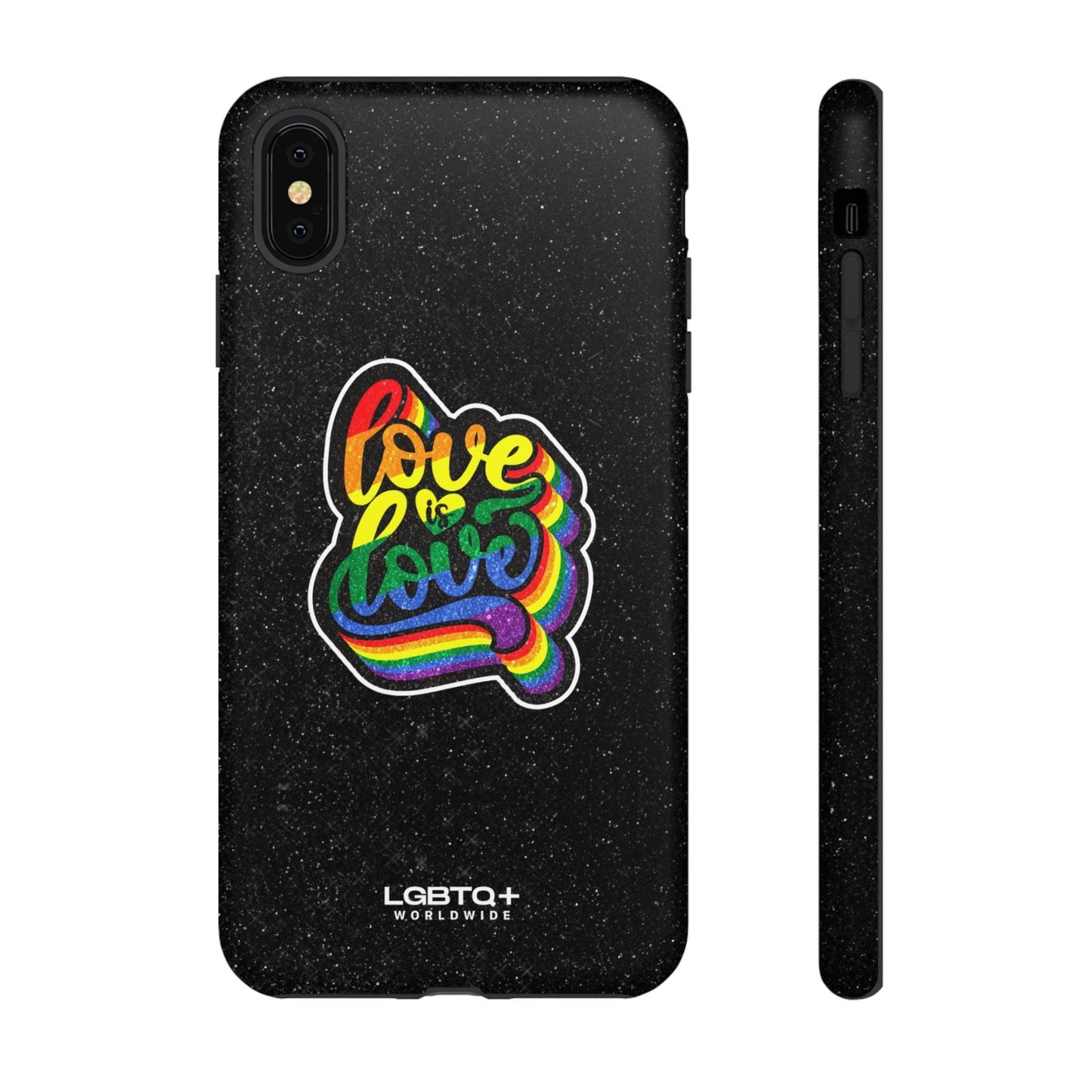 LGBTQWorldwide - ,,LOVE IS LOVE" Doppelgehäuse Handyhülle Accessories, Glossy, iPhone Cases, Matte, Phone accessory, Phone Cases, Samsung Cases, Thermo, Valentine's Day Picks lgbtq Bekleidung Accessoires unisex Zubehör