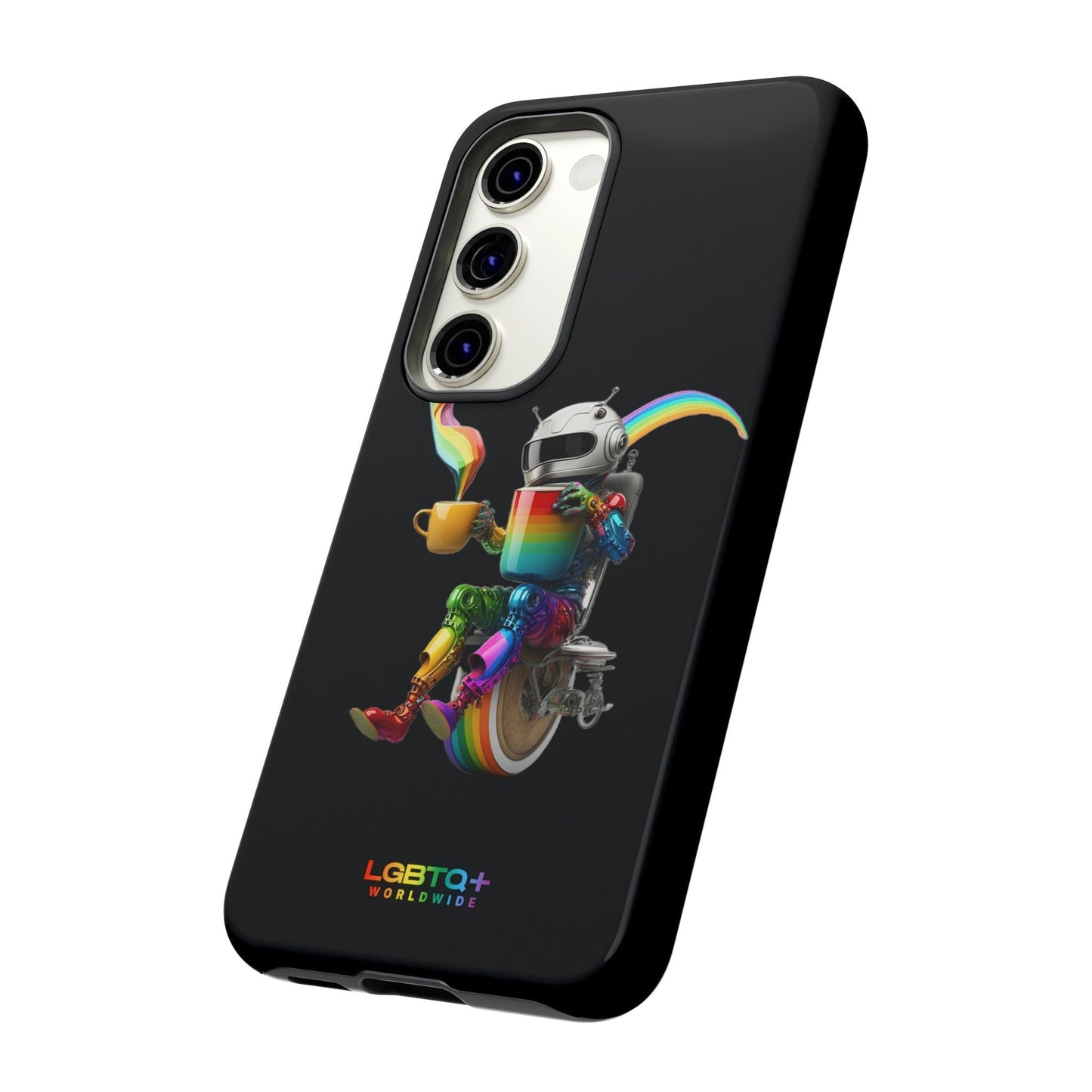 LGBTQWorldwide - ,,LUSTIGER ROBOTER" Doppelgehäuse Handyhülle Accessories, Glossy, iPhone Cases, Matte, Phone accessory, Phone Cases, Samsung Cases, tough, Valentine's Day Picks lgbtq Bekleidung Accessoires unisex Zubehör