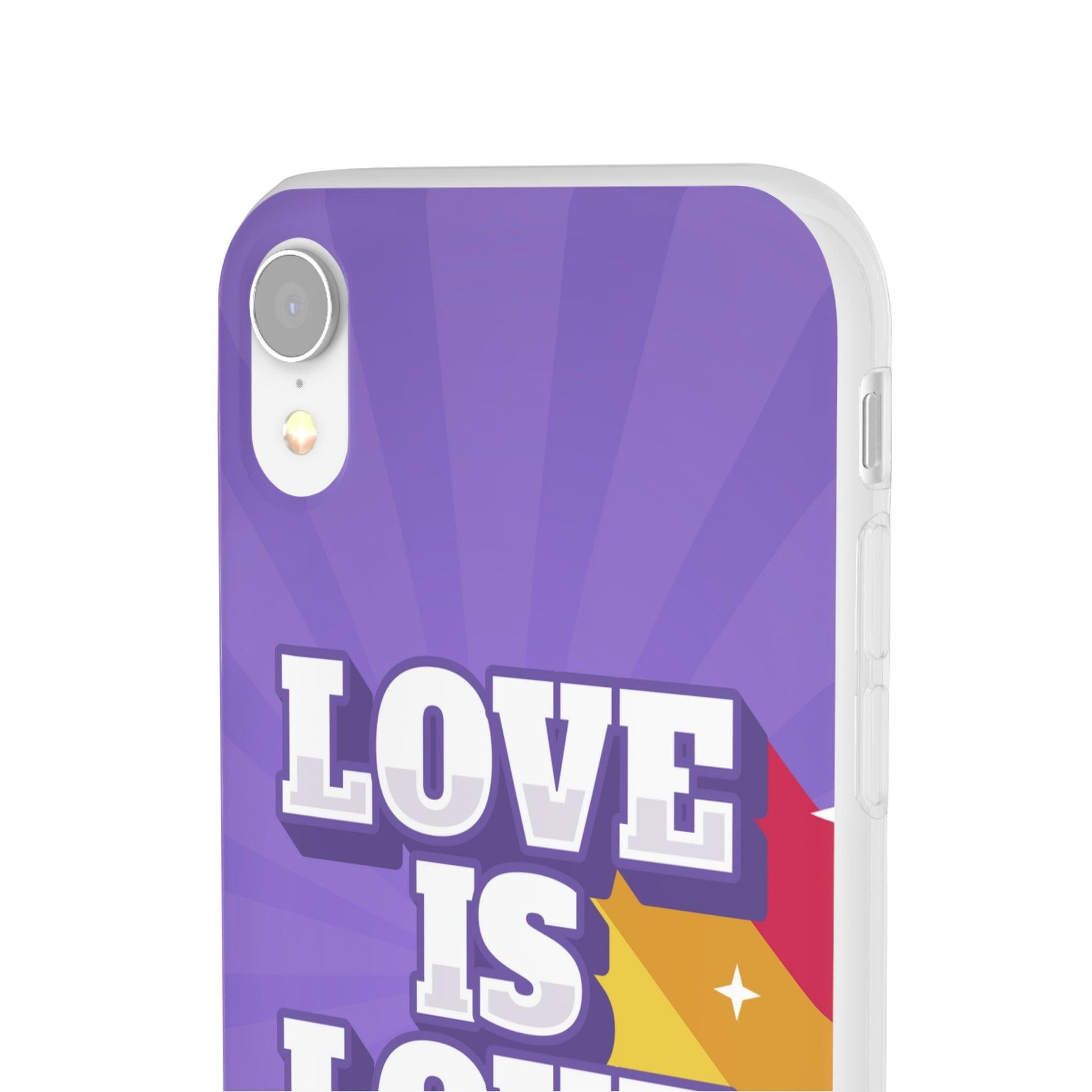 LGBTQWorldwide - ,,LOVE IS LOVE" Flexible Handyhülle Accessories, Case, iPhone, iPhone Cases, Phone accessory, Phone Cases, Samsung Cases, silikon, Valentine's Day promotion lgbtq Bekleidung Accessoires unisex Zubehör