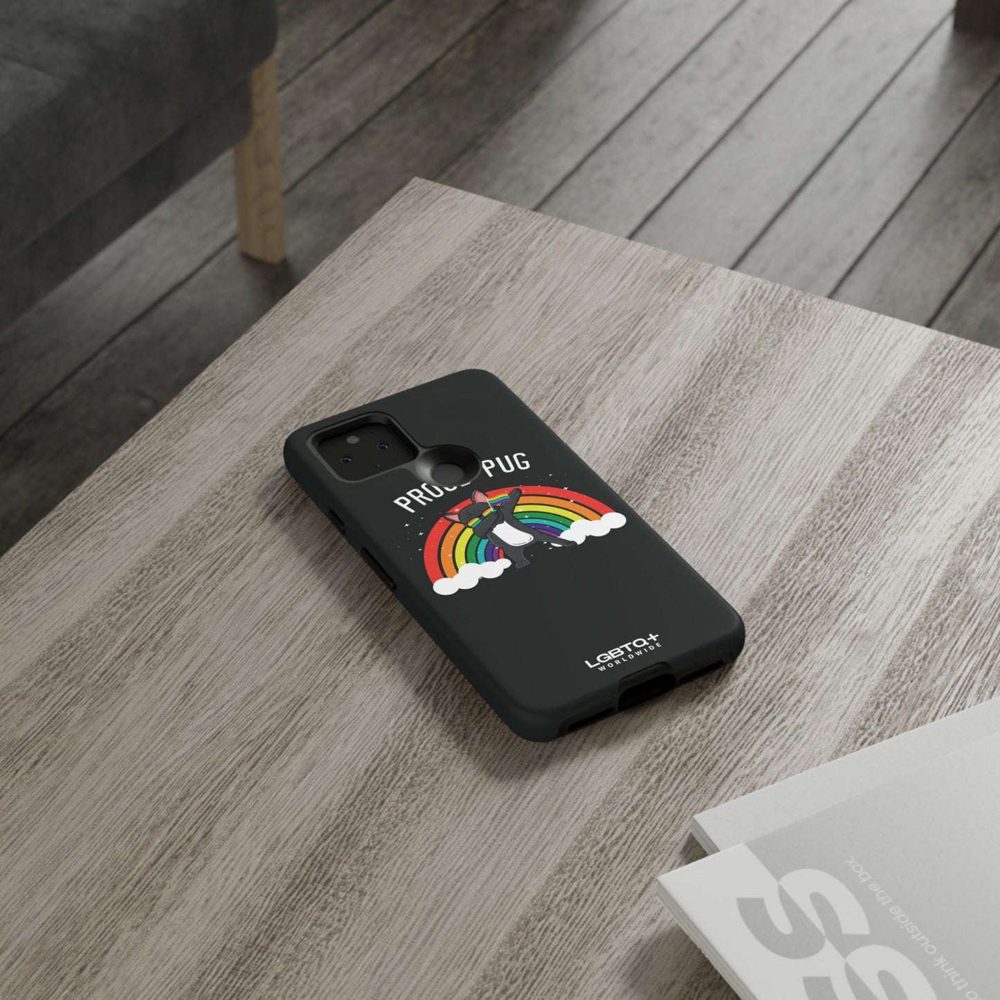 LGBTQWorldwide - ,,PROUD PUG" Doppelgehäuse Handyhülle Accessories, Glossy, iPhone Cases, Matte, Phone accessory, Phone Cases, Samsung Cases, Thermo, Valentine's Day Picks lgbtq Bekleidung Accessoires unisex Zubehör