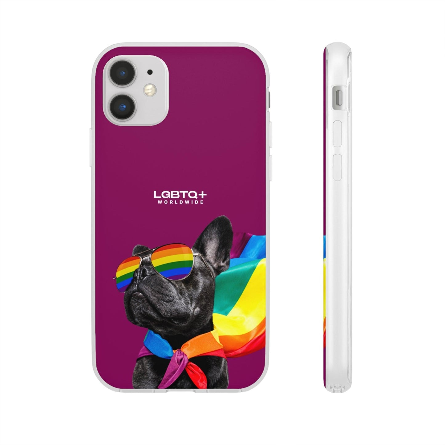 LGBTQWorldwide - ,,GLÜCKLICHER HUND" Flexible Handyhülle Accessories, Case, iPhone, iPhone Cases, Phone accessory, Phone Cases, Samsung Cases, silikon, Valentine's Day promotion lgbtq Bekleidung Accessoires unisex Zubehör