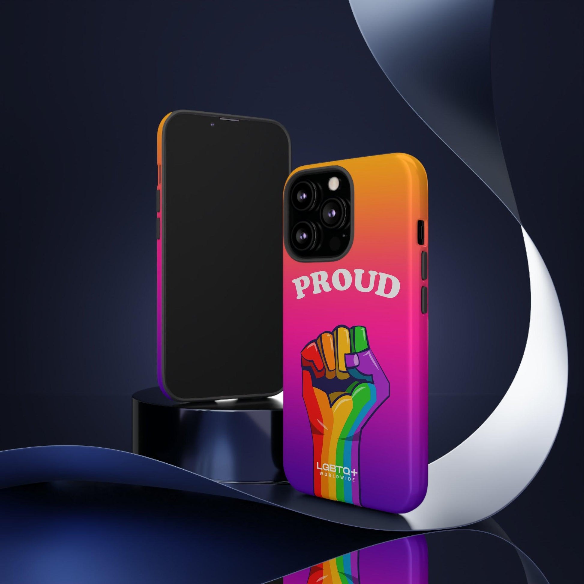 LGBTQWorldwide - ,,GLÜCKLICH" Doppelgehäuse Handyhülle Accessories, Glossy, iPhone Cases, Matte, Phone accessory, Phone Cases, Samsung Cases, Thermo, Valentine's Day Picks lgbtq Bekleidung Accessoires unisex Zubehör