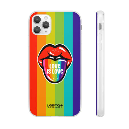 LGBTQWorldwide - ,,LIEBES ZUNGE" Flexible Handyhülle Accessories, Case, iPhone, iPhone Cases, Phone accessory, Phone Cases, Samsung Cases, silikon, Valentine's Day promotion lgbtq Bekleidung Accessoires unisex Zubehör